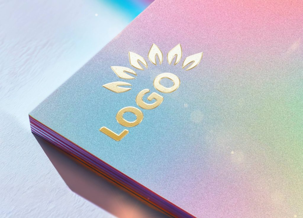 modern UV foil effect on diary